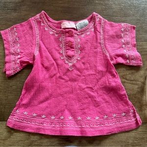 Kids Headquarters embroidered crepe top
